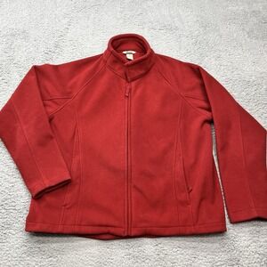 Duluth Trading Co Jacket Mens 2XL Full Zip Heavy Work Fleece Burgundy Fasteners